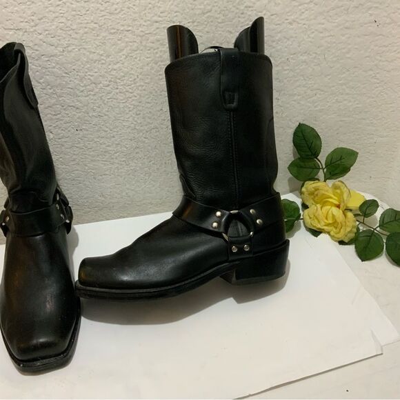 Durango Mens Biker Boot Black 11" Harness, Black, Size 10EE - Picture 1 of 13